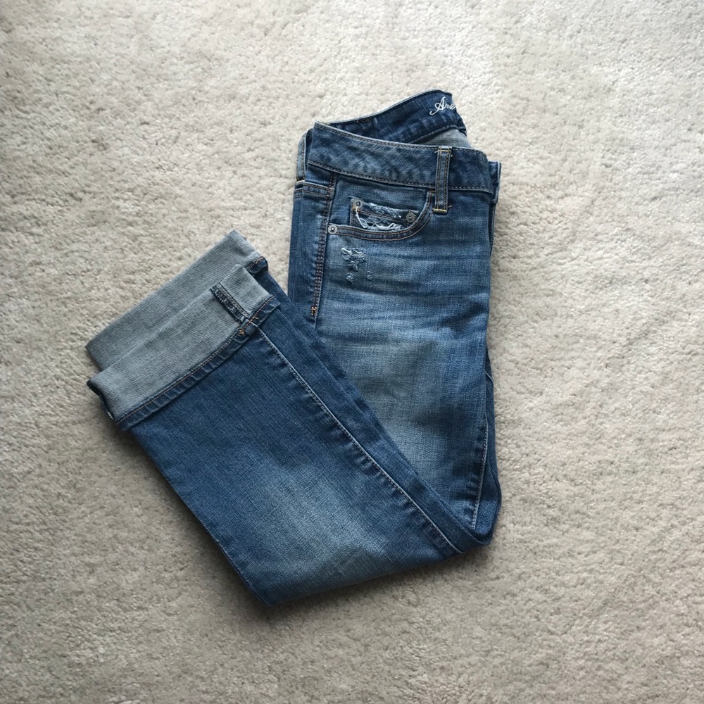 American Eagle Vintage Flare Crop Jeans Size 2